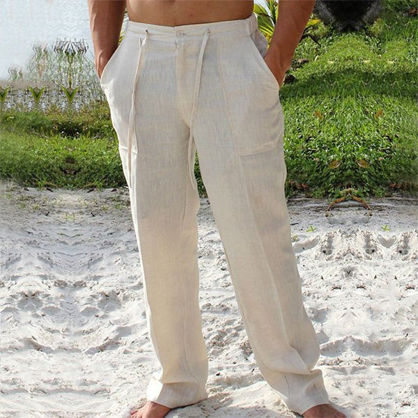 Ethan | Pantalones Ligeros Rectos con Pliegues Sutiles